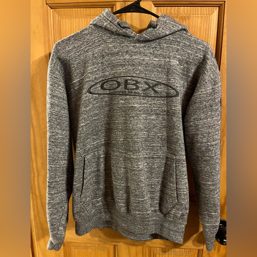 Women’s Outer Banks Gray/Black Long Sleeve Hoodie Size Small